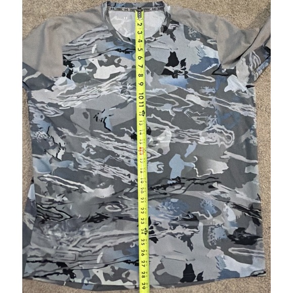 Under Armour Fish Coolswitch Thermocline Hybrid Camo Fishing Shirt Mens XL - Picture 3 of 8